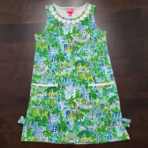 Lilly Pulitzer Lilly On Holiday Sprout Green Knit Shift Dress Size 8-10